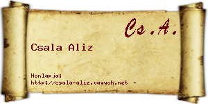 Csala Aliz névjegykártya
