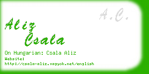 aliz csala business card